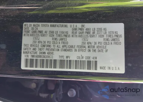 2025 Mazda Cx-50 2.5 S Preferred Package from USA, damaged, VIN 7MMVABBMXSN309673